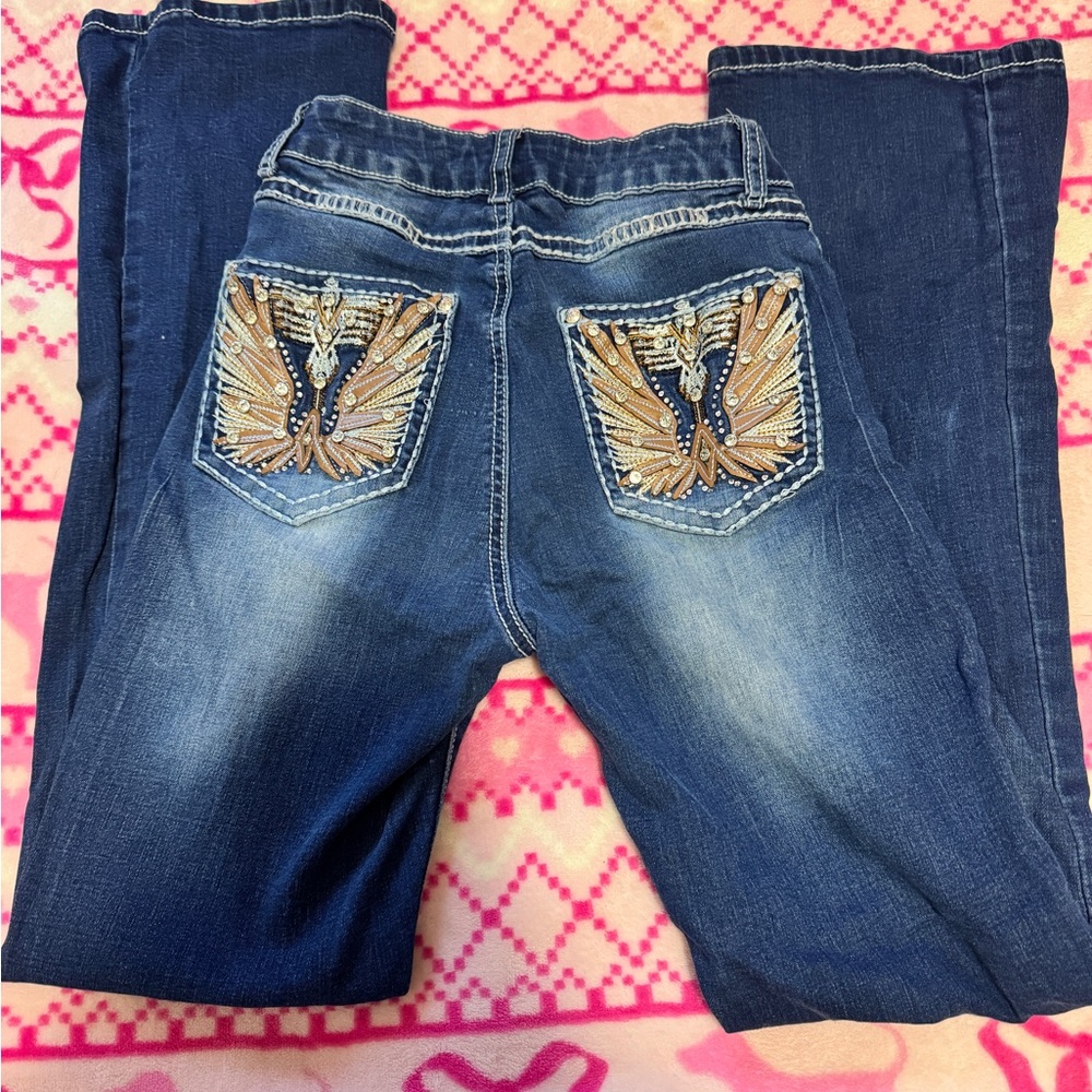 Embroidered Blue Jeans